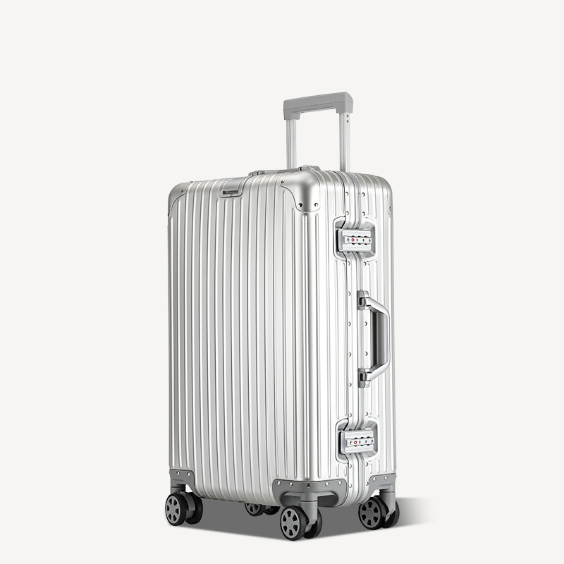 Boarding Trolley Suitcase Made of All-Aluminum Magnesium Alloy, Factory Direct Sales, Sturdy and Durable Aluminum Frame Suitcase for Men and Women