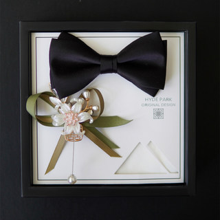 <hundred years of love> soft light bow tie three-piece set