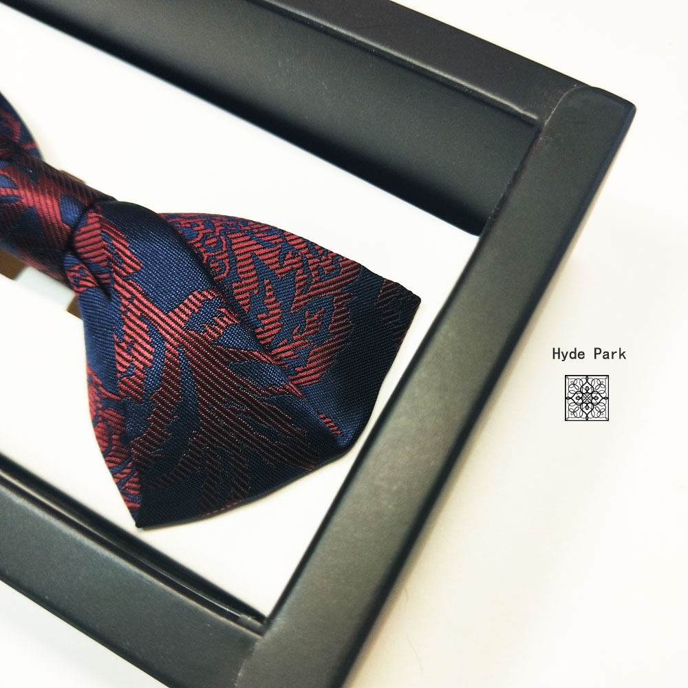 Hyde Park original groom best man suit dress red blue Mori embroidered jacquard men bow tie