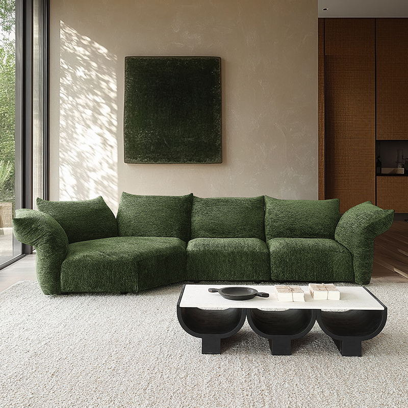 Xibe Furniture Petal Sofa Original Pure Steel Frame Irregular Shape Fabric Sofa for Large Homes 2026 New Model