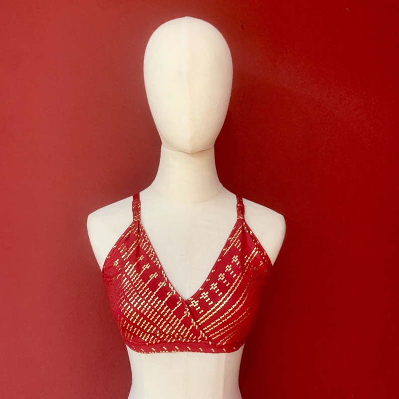 2023 New Sports Vest Dance Yoga Underwear Tribal Belly Dance Costume Fusion Bikini with Chest Pad 2023 New Sports Vest Dance Yoga Underwear Tribal Belly Dance Costume Fusion Bikini with Chest Pad