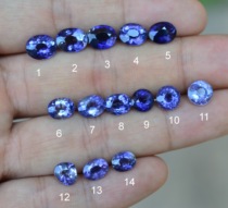 Natural cordierite bare stone ring surface blue and white bicolor obvious water sapphire beautiful bright blue fire