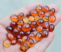 Fashion ethnic style natural garnet naked stone egg face ring face orange pomegranate 6*8 7*9 8*10 5*7 10*12