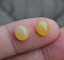 Natural a cargo jade ice seed yellow feast knot face a pair of particles full of crack water head feet bright color