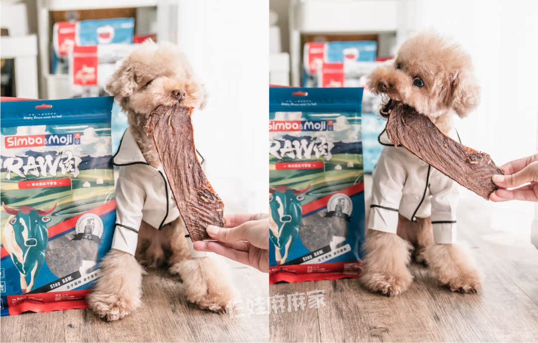 Jixin RAW thịt chó ăn nhẹ thịt khô mà không cần thêm thịt nguyên chất Teddy đồ ăn nhẹ cắt thịt bò cuộn da - Đồ ăn vặt cho chó cám chó smartheart
