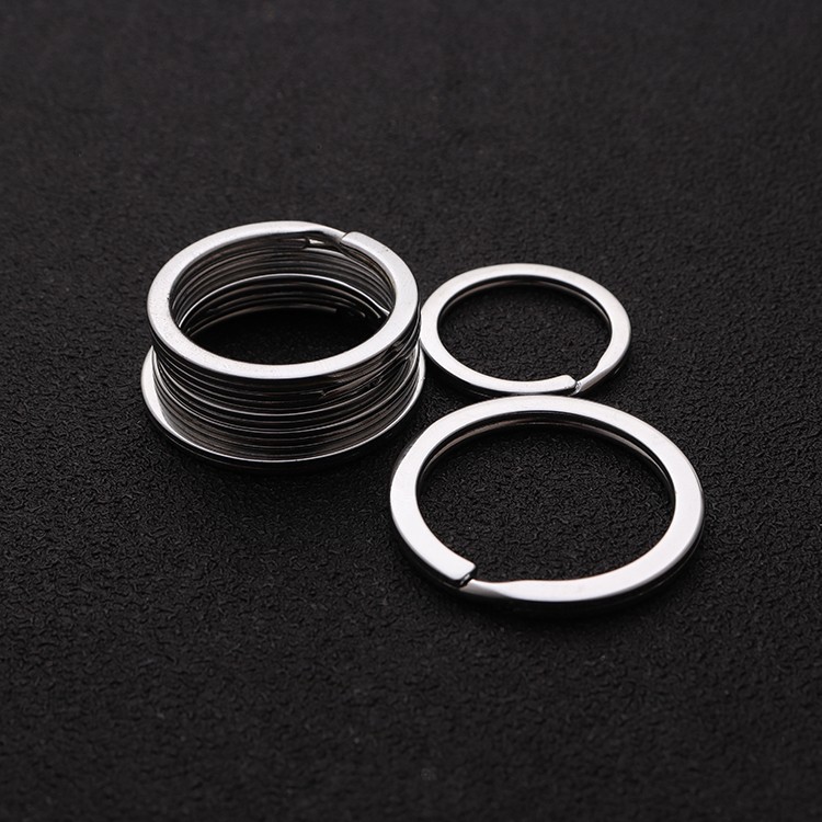 Stainless steel key ring flat ring flat ring stainless iron key ring chrome-plated 25mm30mm35mm full 9 9 yuan