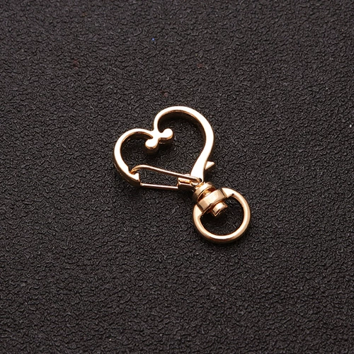 Брелок в виде сердечка, металлическая подвеска, аксессуар, золотые аксессуары