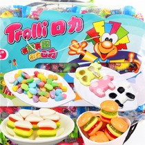 Trolli German mouth force gummy burger Caterpillar 60 bags gift bag Fudge candy Childrens nostalgic snacks