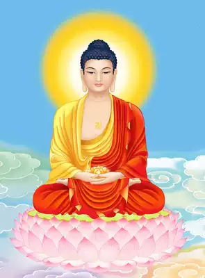Become attached to the Buddha portrait pure Amida Buddha like portrait paintings paper plastic