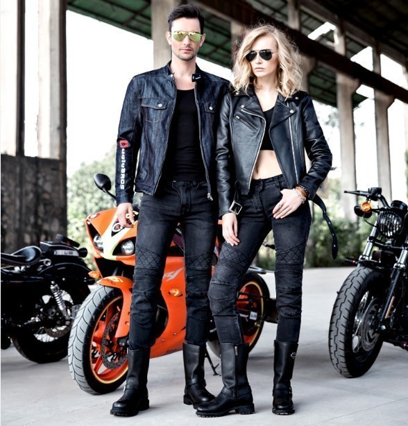 uglyBROS Locomotive Pants Retro Rider Pants Racing Pants Locomotive Riding jeans Men and women Men and women