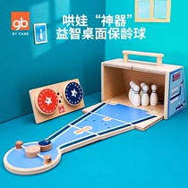 (All-Australia) Good Kids Childrens Wood Desktop Bowling Children Puzzle Toys