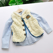 Exit Day Single Infant Child Spring Autumn Blouse for male and female Toddler Warm Fur Vest Baby Plus Suede Autumn Winter Thick Waistcoat