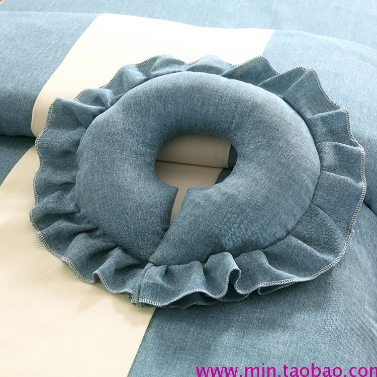 Làm đẹp giường làm đẹp bao gồm bốn bộ của thẩm mỹ viện đặc biệt massage giường bao gồm màu rắn vật lý trị liệu giường trải giường phong cách châu Âu - Trang bị tấm mẫu ga phủ giường spa