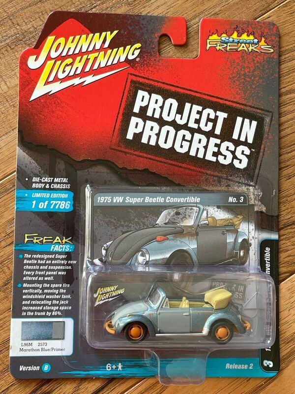Johnny Lightning Beetle Convertible Classic Car Restoration in Progress 2021 K1394