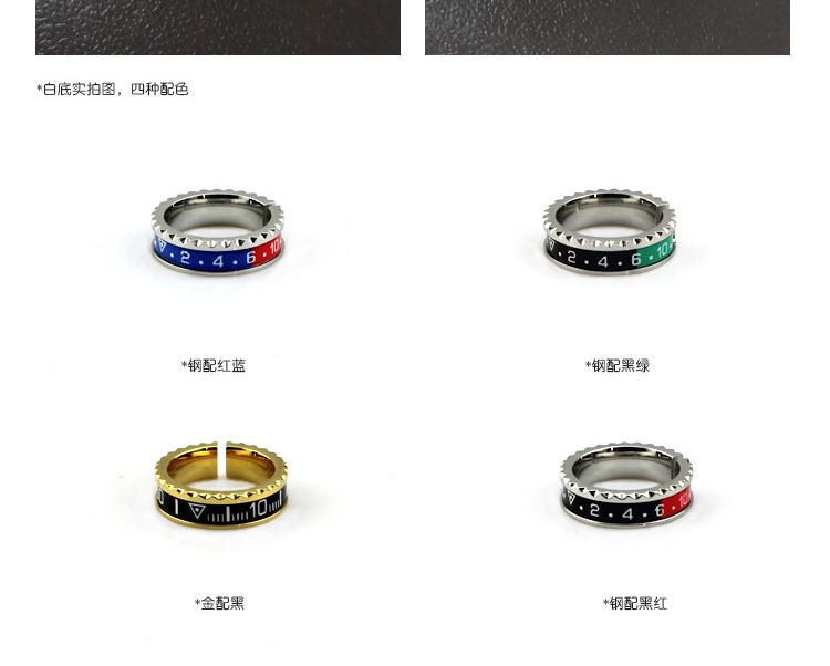 Spedotre Gold thủy triều gốc thương hiệu nước quay số đôi vợ chồng màu răng cá tính nam và nữ nhẫn nhẫn nhẫn trơn