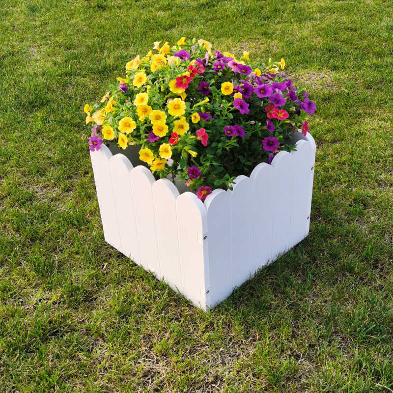 简约花箱花槽花篮种植箱室内户外花盆阳台花坛pvc木塑料长正方形