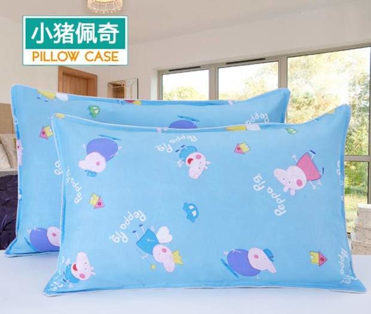 Một cặp gối đơn dài với vỏ gối mùa hè màu rắn. Cặp đôi siêu mềm hoạt hình 忱 bộ - Gối trường hợp gối tựa cổ