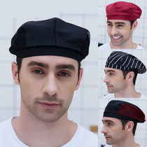 Chef hat beret mens and womens cap Hot pot shop restaurant waiter work cap Catering kitchen hat customization
