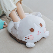 Two pieces 88 Fold Original Cute Cat Warm Foot Bao 9 Gear Inserts Electric Heating Warm Foot Warm Warm Warmer God Instrumental Electric Heating Shoes