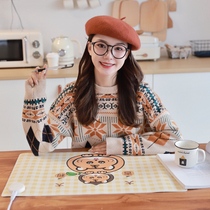 Two pieces 88 Fold Teenage Girl Hearts Cute Tiger Creative Fever Warm Desk Cushion Desk Warm Hand Writing Pad Table Warm Hot Pad