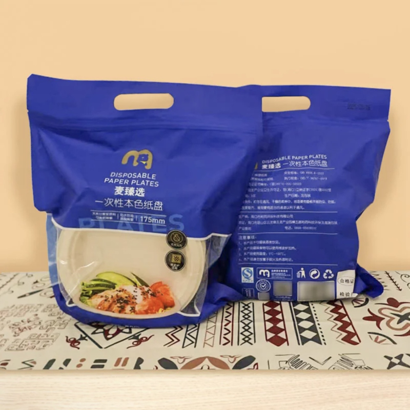 Metro Select Disposable Natural Color Paper Bowls/Paper Plates Round Eco-Friendly Tableware Biodegradable for Picnics and Outdoor Use