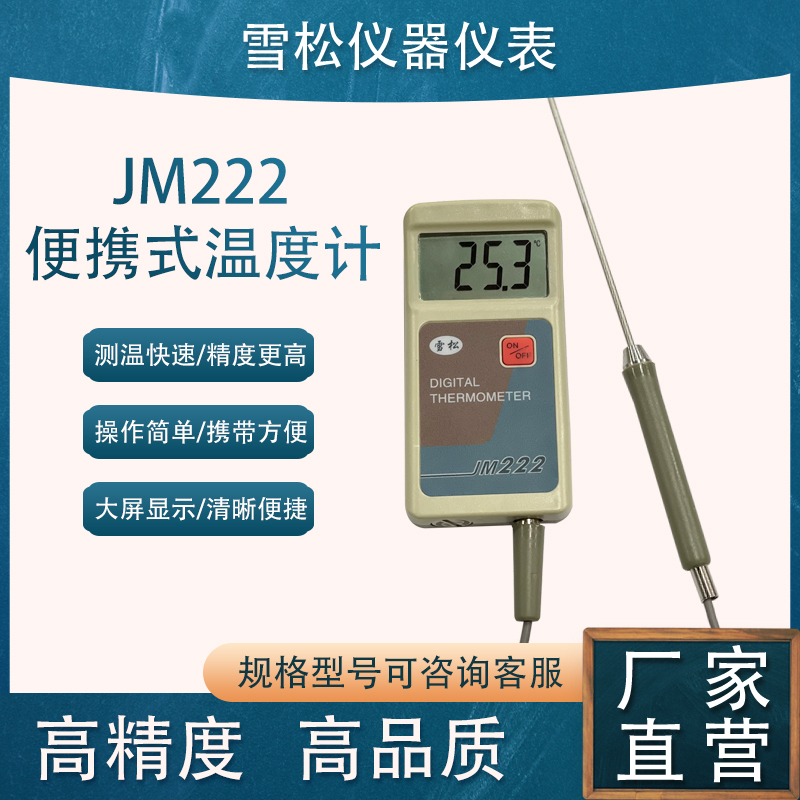 High-Precision Portable Thermometer Digital Temperature Gauge Handheld Jm222R/L/M for Property Heating