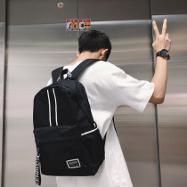 Han Edition Canvas Backpack Junior High School High School College Student School Bag Mens Small Crowdwave Cool Teenagers Double Shoulder Travel Computer Bag