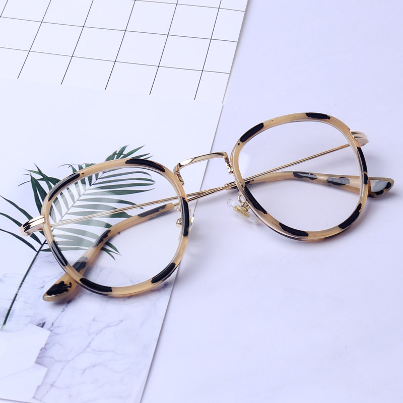 South Korea glasses frame female ulzzang literary transparent round face net red Suohara Harajuku retro can be equipped with near glasses male