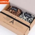 Ai Meili Đồ lót nam Ice Silk Men Boxer thoáng khí Boxer Leopard Quần short 2 hộp quà tặng quần boxer nam Bộ quà tặng