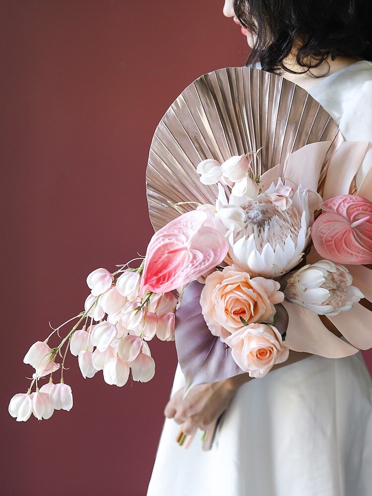 Ins Nordic search for light simulation bouquet wedding travel shoot props hand-held flower home decoration soft furnishings