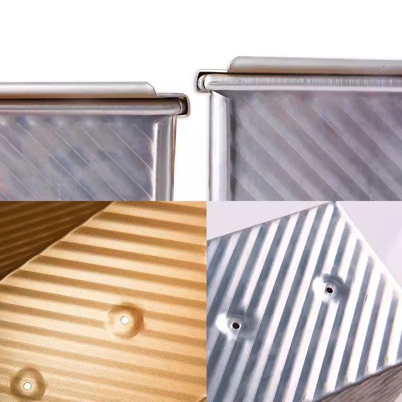 French Bakery Toast Mold Bread Loaf Box 450g with Lid Oven Home Non-Stick Toast Box Baking Tool