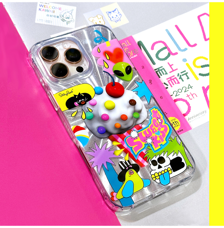 Alien Sun Sweet Kiss Graphic iPhone Case