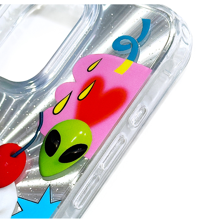 Alien Sun Sweet Kiss Graphic iPhone Case