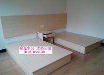 Guest House Furnishings Hotel Furnishings Hotel Inn Plate Bed bed by TV Table nightstand A complete set of custom