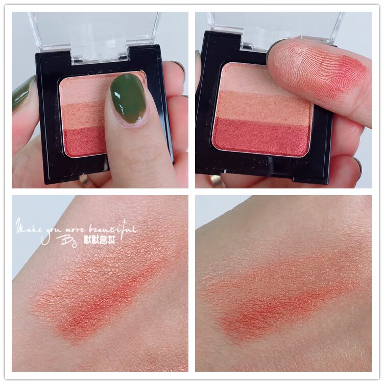 Unny Hàn Quốc màu sắc chính hãng ba màu bóng mắt trang điểm mới làm quen người mới bắt đầu mắt lười biếng bóng của trái đất hồng rượu vang đỏ phấn mắt huda