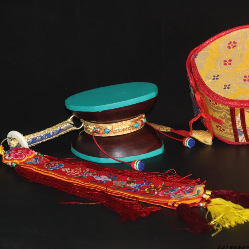Nepalese Handmade Dharma Drum Sheepskin Gabala Drum Rosewood Tambourine Tibetan Tantric Dharma Instrument Pure handmade drum