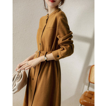 Mularsa Superior Temperament Gross dress lady 2022 spring new single-row buttoning lace tooling skirt