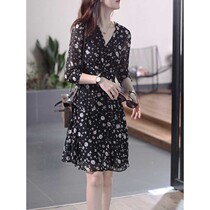 Mularsa Small Daisy Printed Snowspun Cotton Spinning Dress Woman 2022 Spring New Cashew Slim Ocean Dress