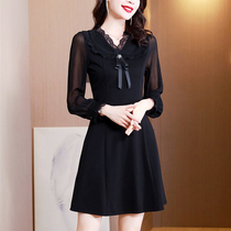 Mularsa elegant name Ehime dress with dress dress lady 2022 spring new fashion high-end little black dress