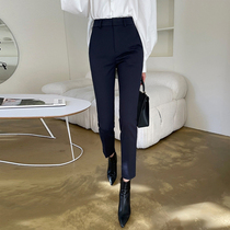 Mularsa high waist black western dress pants 2022 Early spring new advanced senses slim fit 100 lap 90% pencil pants