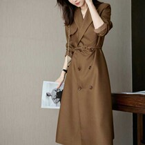 Mularsa French style small balsamic suit with dress and dress woman 2022 Early spring new ocean gas minus age brown dresses