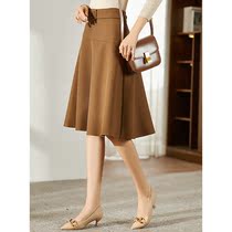 Mularsa Art retro half-body dress Women 2022 Spring new day series commuter High waist Jane about 100 pleat umbrella dress