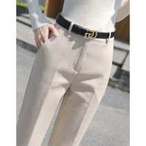 Mularsa high waist display slim pituitary pants children 2022 spring 90% Western pants temperament occupational smoke pipe pants