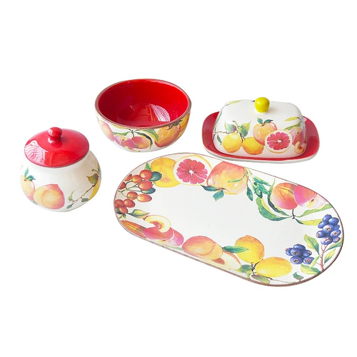 Вход лесного медведя одиночная накрашенная паста цветок американский сельский стиль керамика маленькая чаша авокадо банка