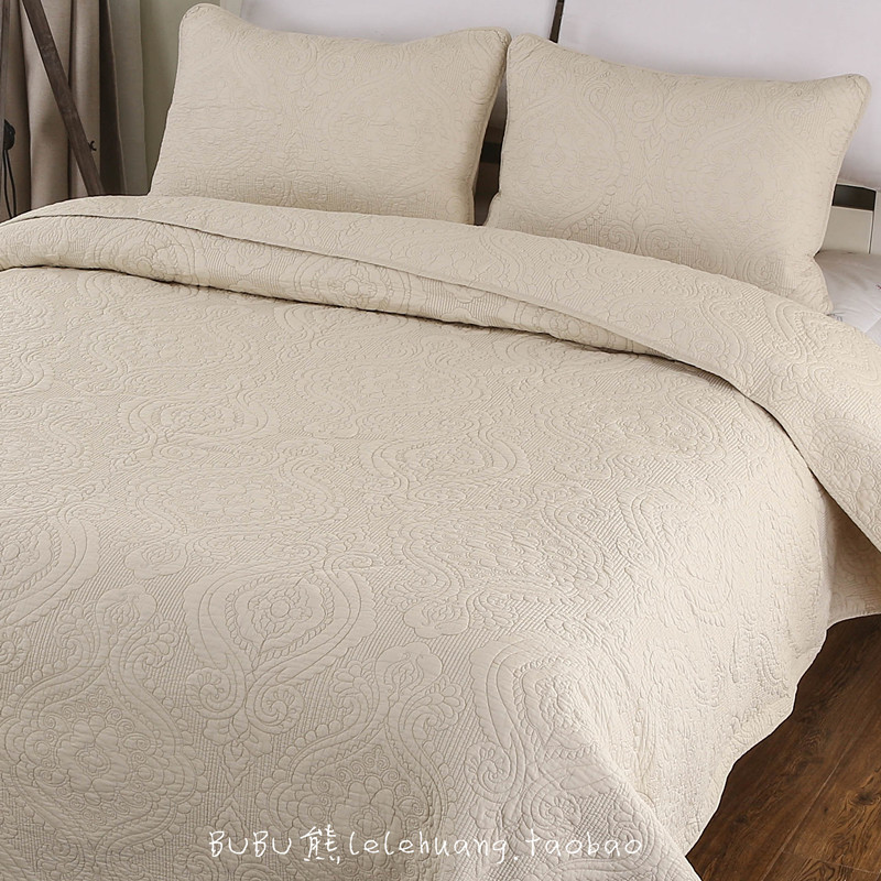 Xuất khẩu Châu Âu-phong cách cotton trải giường thêu quilting là ba mảnh chần bông giường đơn giản trải giường cotton điều hòa không khí