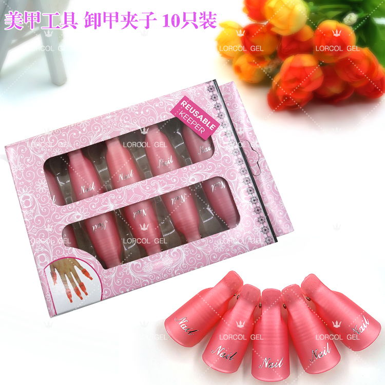 Đồ dùng làm móng Cửa hàng Nail Công cụ đặc biệt Dỡ bỏ clip Không tải Artifact 10 Gói Tin Bộ giấy miễn phí - Công cụ Nail bộ làm móng