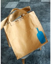 INS style small blue bottle bluebottle accompanying shopping bag DuPont kraft paper shopping tote bag 004