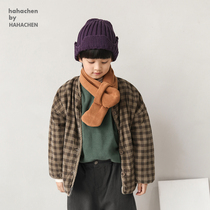 Haha Chen childrens clothing boy plaid cotton coat Korean tide 2020 winter New corduroy foreign-style cotton jacket