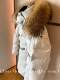 Down jacket for women 2025 new winter thickened and warm white duck down mid-length slim raccoon fur collar winter jacket