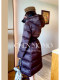 Down jacket for women 2025 winter new satin 95 white duck down hooded slim slim cold-resistant warm jacket long style